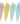 KOKUYO Glue Tape for Scrapbooking, 4 Pack Double Sided Tape Roller for Crafts, 26.6 ft x 0.2 in Pastel Pen Shaped Dotliner in Dot Pattern Tape Runner, Adhesive Scrapbook Supplies